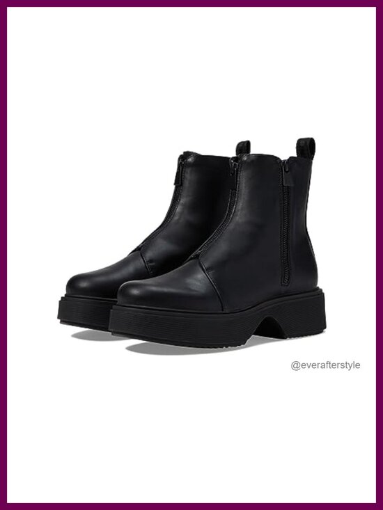 Shoes - Rocket Dog Blaze Ankle Booties PU Faux Leather Zip Platform Chelsea Boots
